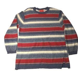 vintage 90s liz claiborne Liz‎ & Co Sz S  Red,Wt,Blue, Sweater